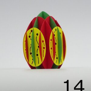 Kartonæg med blomsterranker i kraftige farver