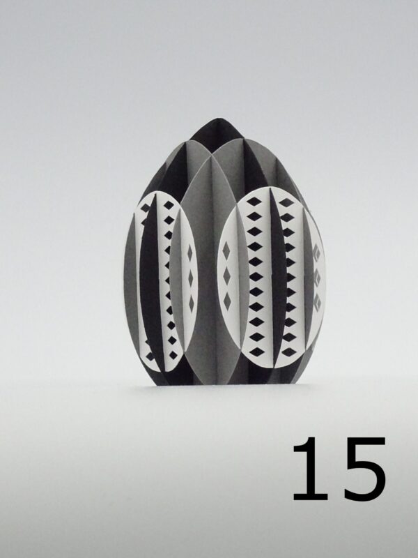 Kartonæg med rombemønster i gråtoner