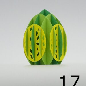 Grønt kartonæg med bladmønster