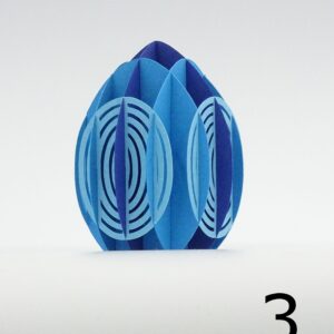 Blåt æg med ellipsemønster