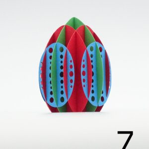 Kartonæg i stærke farver med boblemønster